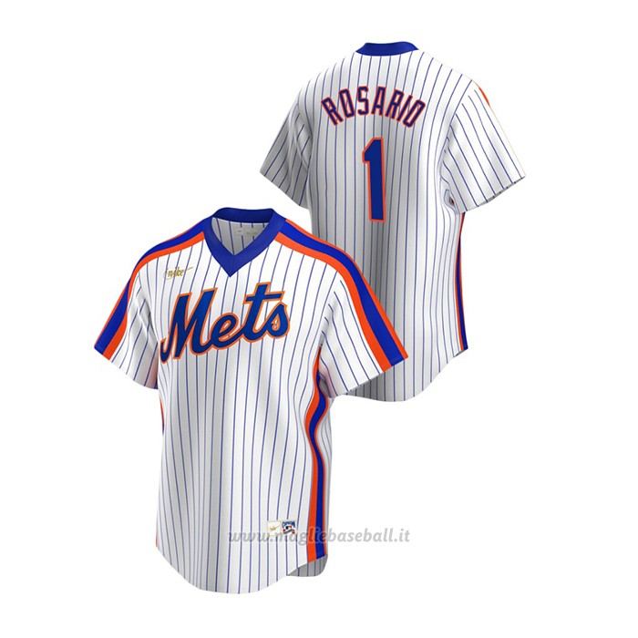 Maglia Baseball Uomo New York Mets Amed Rosario Cooperstown Collection Primera Bianco